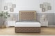 image 1 of Sloomy Sofia Gold Mink Plush Divan Bed With Mattress 2 Drawers Left Side With 26" Strutted Headboard & 12" Matching Footboard 4' Small Double | Brown | Mink | Small Double | 1