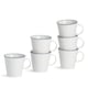 image 1 of Nicola Spring White Farmhouse Espresso Cups - 90ml - Pack of 6 | White | White