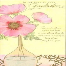 Loss of your Grandmother Sympathy Greeting Card