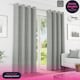image 1 of Enhanced Living Knightsbridge Blackout, Thermal Grey Curtains with Eyelet Header (PAIR) - 66x54 inch (168x137cm) | Grey | Grey | 2