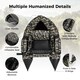 image 3 of COSTWAY Fishing Float Tube V-Shaped Inflatable Float Tube w/Rod Holder