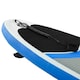 image 9 of HOMCOM 10' x 32' x 6' Inflatable Stand Up Paddle Board, Non-Slip & Ultra-Light Deck with SUP Accessories, Adj Paddle, Backpack Bag, and Three Bottom Fins, for Youth Adults Beginner, Blue | Multi | Blue, White, Grey and Black