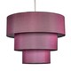 image 4 of ValueLights 3 Tier Purple Faux Silk Ceiling Pendant Light Shade