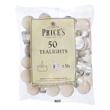 Prices White Tealights Pack of 50 | White