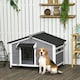 image 2 of PawHut Wooden Dog Kennel for Outside 109L x 79W x 72H cm, Grey