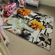 image 4 of Orange Flower Print (Rug) Orange | Small: 60x110cm