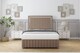image 2 of Sloomy Boston Chrome Mink Plush Divan Bed Base 2 Drawers Left Side With 54 Inch Floor Standing Headboard & 12 Inch Matching Footboard | Brown | Mink | Super King | 1