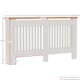 image 3 of Vida Designs Arlington Radiator Cover Painted MDF Slatted Cabinet, White, 152cm