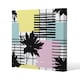image 1 of Geometric Shape & Leaf Print (Canvas Print) 127 x 127 x 4cm