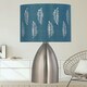 image 5 of First Choice Lighting Valentina Brushed Chrome Touch Lamp with Teal Fern Shade Silver | Green