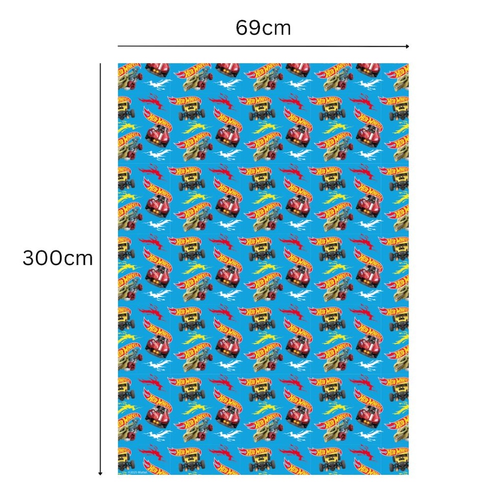 image 1 of Hot Wheels Wrapping Paper 3m Roll