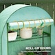 image 5 of Outsunny 4 Tier Mini Greenhouse with Reinforced PE Cover, Green