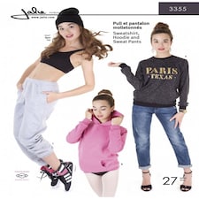 Jalie 3355 Sweatshirt & Sweat Pants Paper Sewing Pattern – Children’s, Men’s, Teenagers’ & Women’s Hoodies, Trousers, Tops & Sportswear, 27 Sizes, Easy