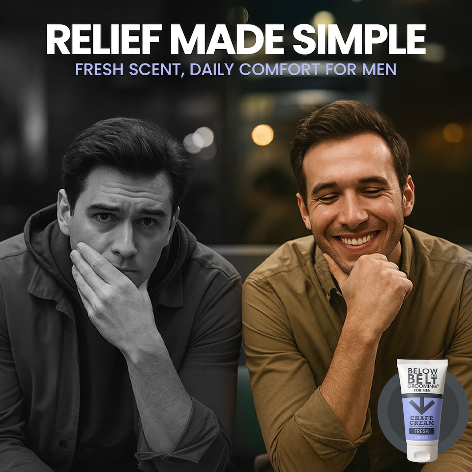 image 1 of Below The Belt Mens Anti Chaffing Cream, Fresh Scent 75ml DUO