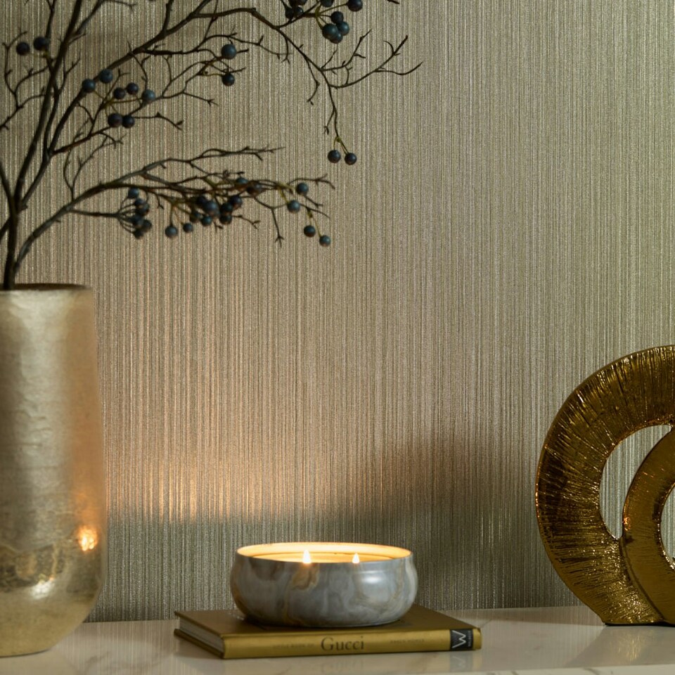 image 1 of Aurous Metallic Wallpaper in Gold Multi