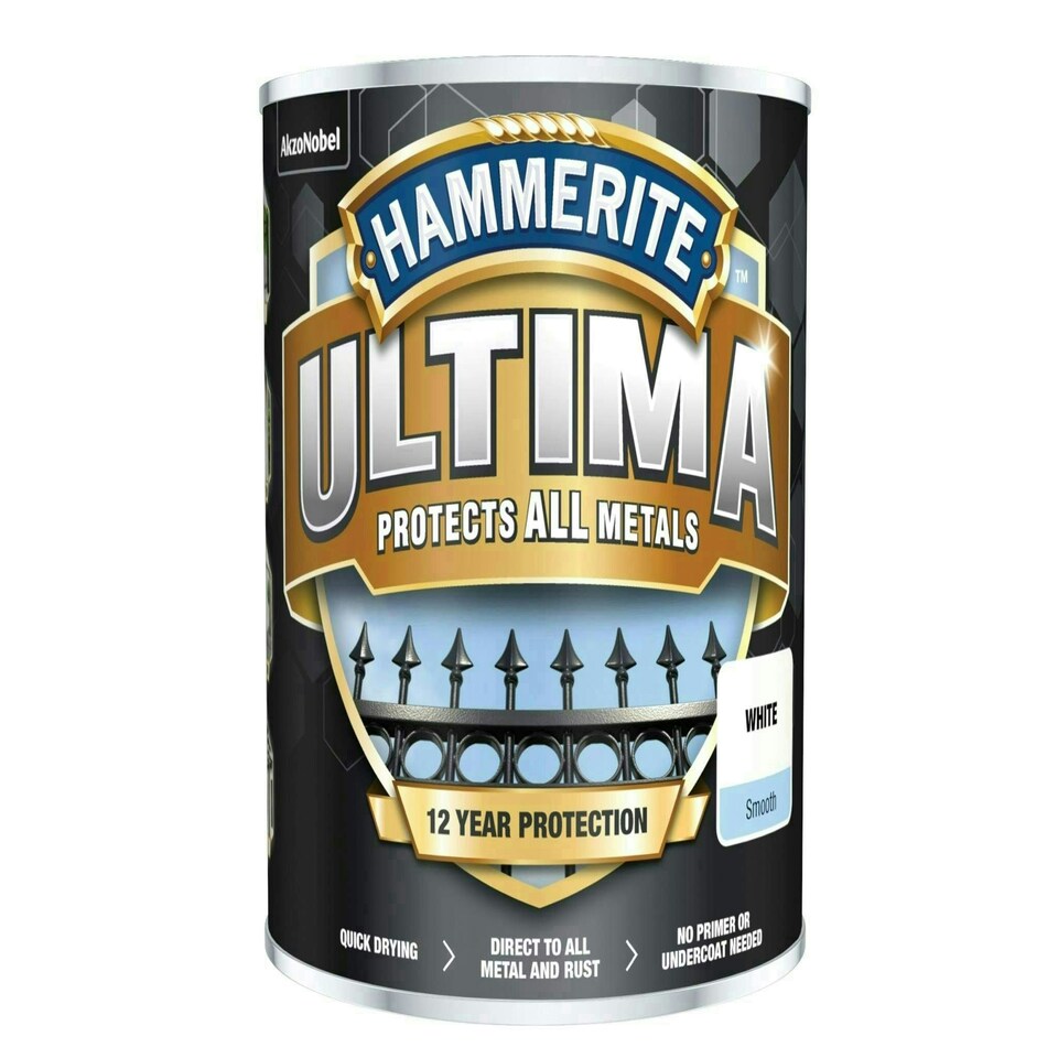 Ultima Metal Paint Smooth White 750ml - HMMUMSWH750