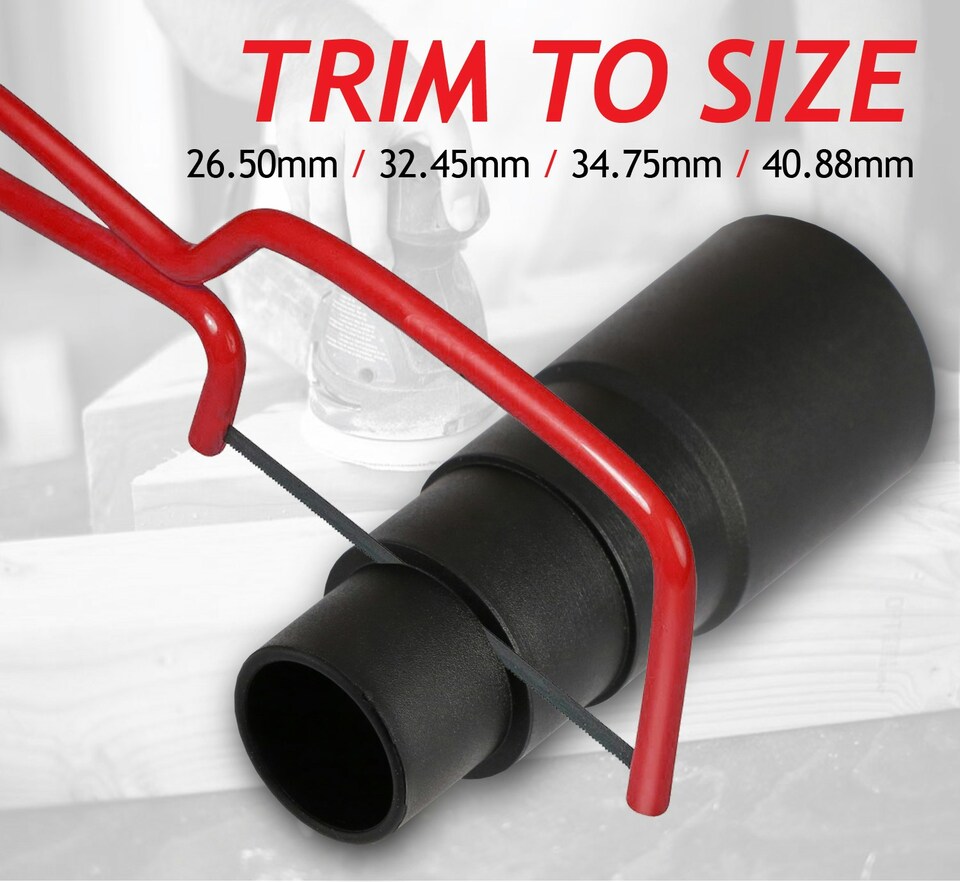 image 1 of SPARES2GO Universal Dust Extractor Hose Adaptor 32mm 35mm Vacuum Cleaner Power Tool Sander