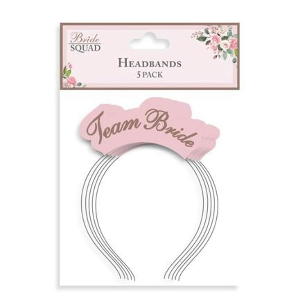 image 1 of Pack of 5 Paper Team Bride Head Bands