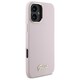 image 7 of Guess Script Metal Logo & Frame Silicone Case for iPhone 16 6.1 Pink - GUHCP16SSMBSLP
