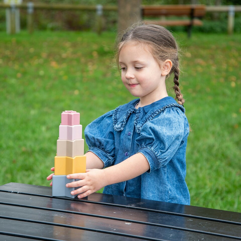 image 1 of SiliSoft® Star Stacking Cups (Earth) Multi