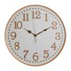 image 1 of Interiors by Premier Retro White Wood With Gold Numbers Wall Clock, Intricate Design Clock For KIitchen, Wall Clock For Outdoor