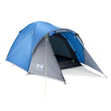 Bracken 2 Man Tent With Porch Waterproof at 3000mm HH Camping Festival Trail | Blue | 1