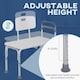 image 5 of HOMCOM Height Adjustable Shower Chair with Suction Cup Feet Armrest Backrest