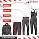 image 6 of ArtMas Grey Red Work Trousers for Men Durable Design with Knee Pad Pockets Reinforced Seams and Multi Functional Pockets Size UK34