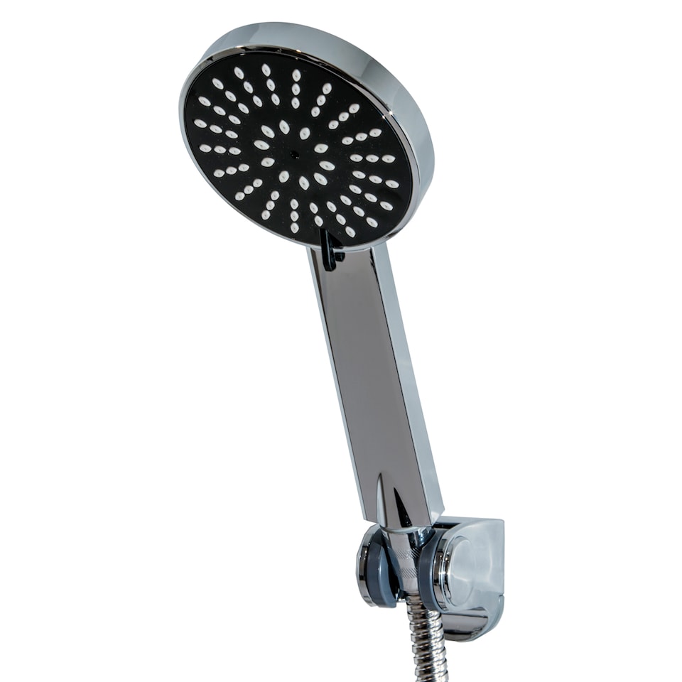 image 1 of Showerdrape Tempest Chrome 3-Spray Pattern Shower Head | Silver | 1