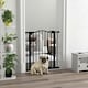 image 6 of PawHut 74-80cm Adjustable Metal Pet Gate Safety Barrier w/ Auto-Close Black