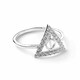 image 1 of Official Harry Potter Sterling Silver Deathly Hallows Ring Size Small BHPSR002-S