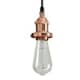 image 2 of First Choice Lighting Flex Suspension Polished Copper Pendant Kit with Black Fabric Cable Copper