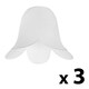 image 1 of ValueLights 3 Pack White Petal Glass Ceiling Pendant Shade