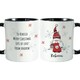 image 1 of Personalised Gonk Family Black Handled Christmas Mug - Female White