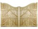 image 4 of Drayton Tall Shaped Top Double Gate - Pressure Treated Scandinavian Redwood - W3300 x H1800 mm | Brown | 1