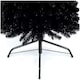 image 2 of 6ft Artificial Flocked Black Slim Christmas Pencil Tree Holiday Home Decorations with Pointed Tips and Metal Stand | Black | Black
