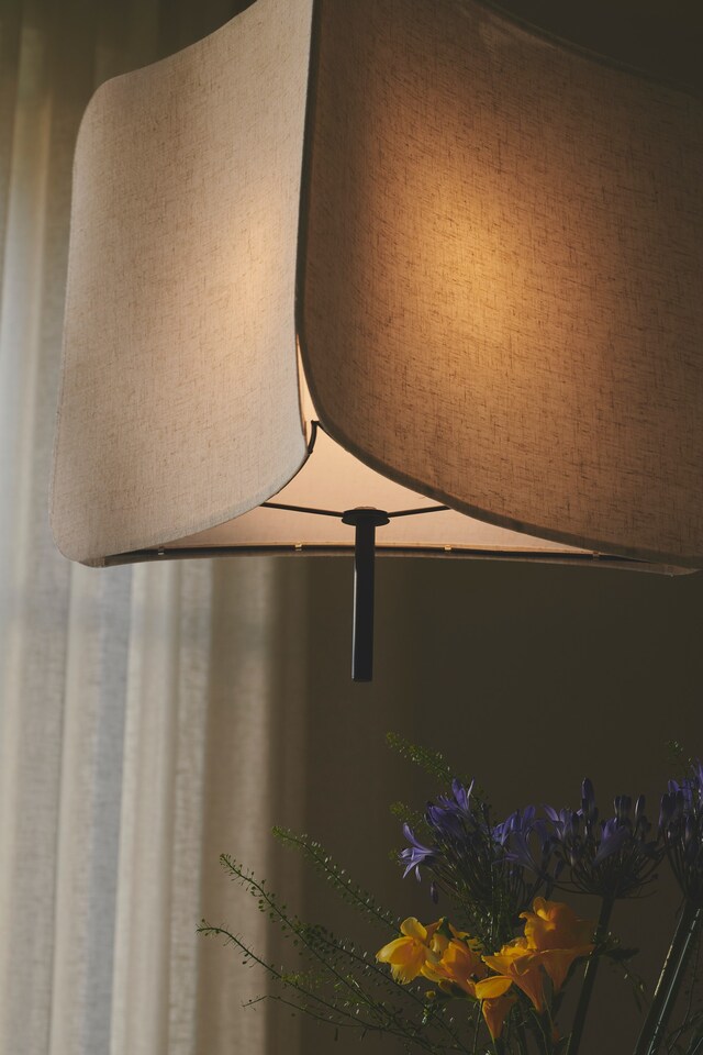 image 1 of Nordlux Tinto Indoor Pendant Light Black Textile E27 Fabric Shade - Mains Powered, IP20 | Black