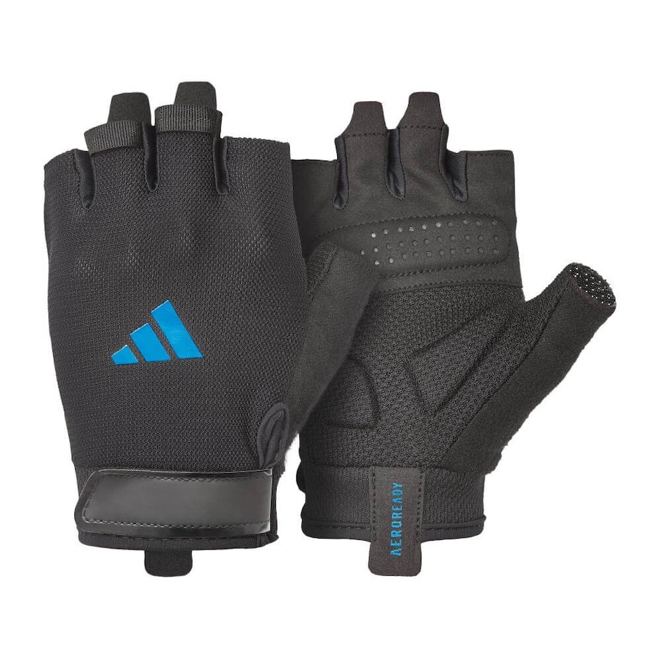 image 1 of Adidas Essential Training Gloves, Aeroready ventilated palm, padded suedette palm and secure hook-and-loop wrist. | Multi | Pink | M