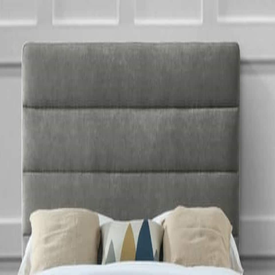 image 1 of 5ft King Size Light Grey Soft Velvet Fabric Upholstered Bed Frame Bedstead