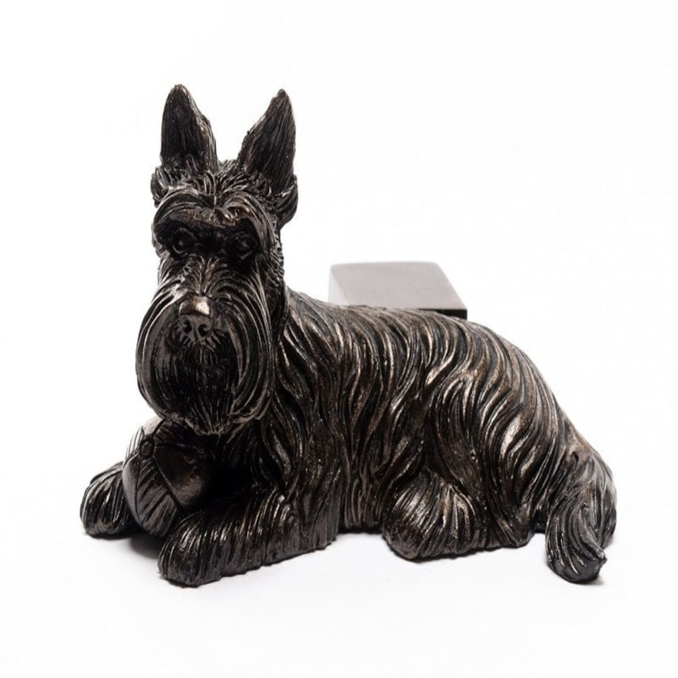 image 1 of Scottish Terrier Plant Pot Feet - Set of 3 - L9 x W11.5 x H7.5 cm Brown