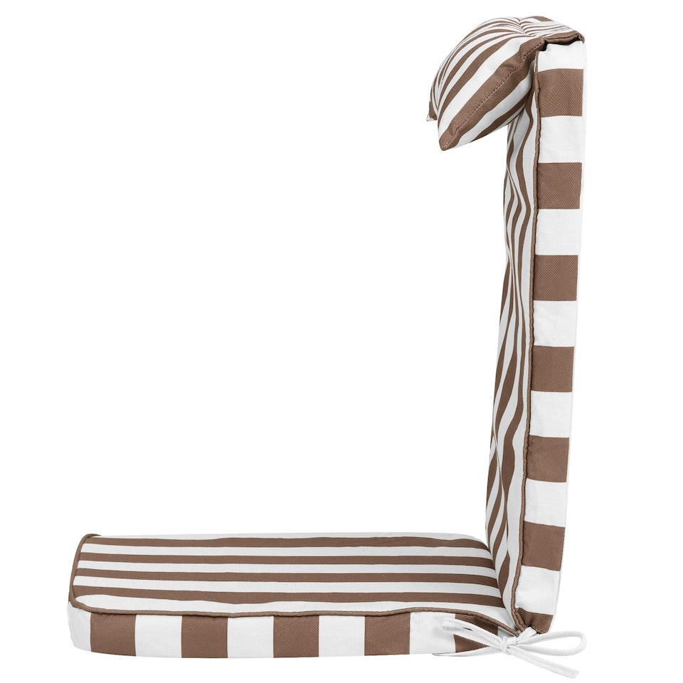 image 1 of High Back Seat Pad Deck Stripe, Cushion, Chocolate