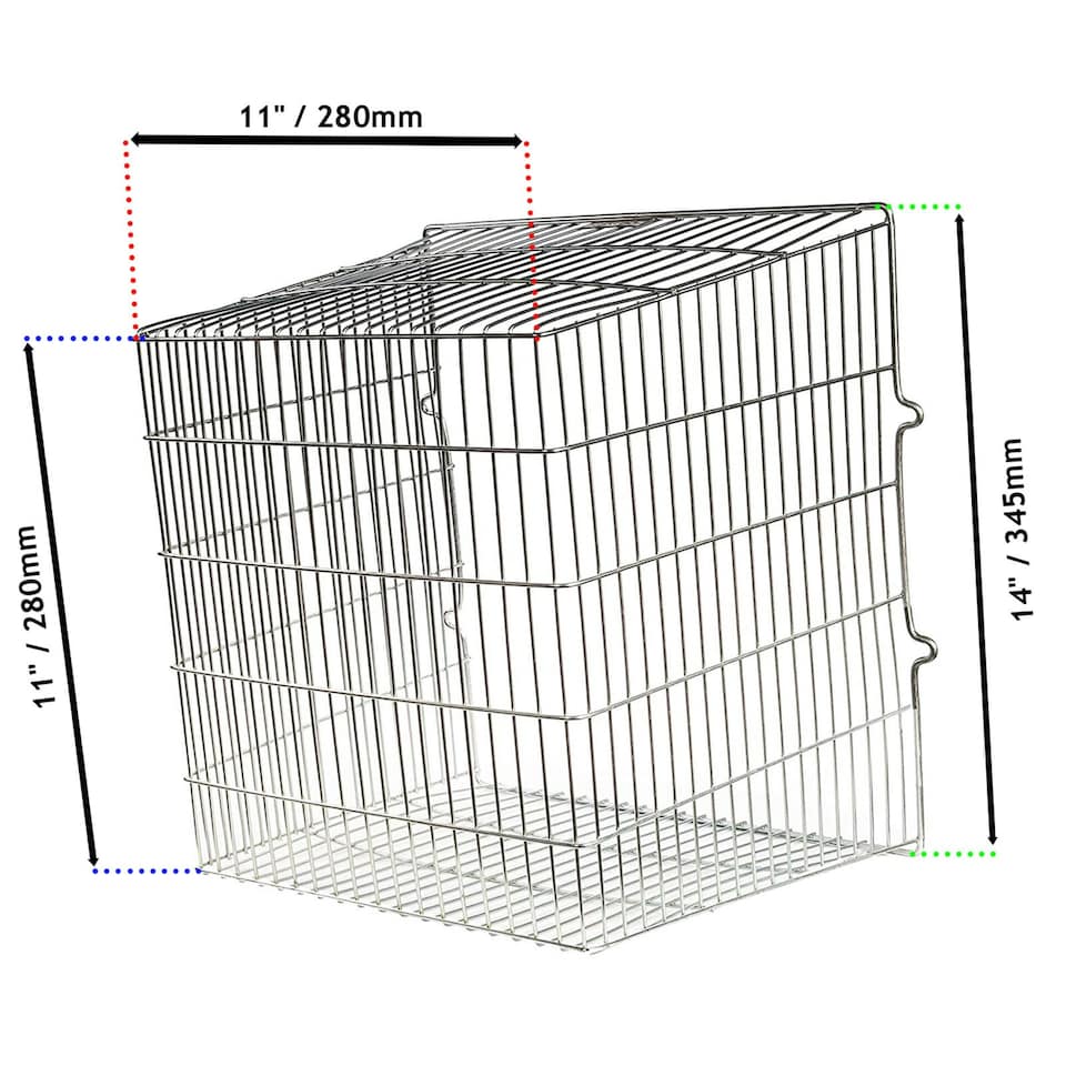 image 1 of SPARES2GO Universal Rectangular Terminal Flue Guard Non-Condensing Oil Boiler (11" x 11" x 10.5")