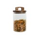image 4 of 3 Tubs Home ESPRIT Brown Transparent Acacia Borosilicate Glass 650 ml 900 ml 1 L 3 Pieces