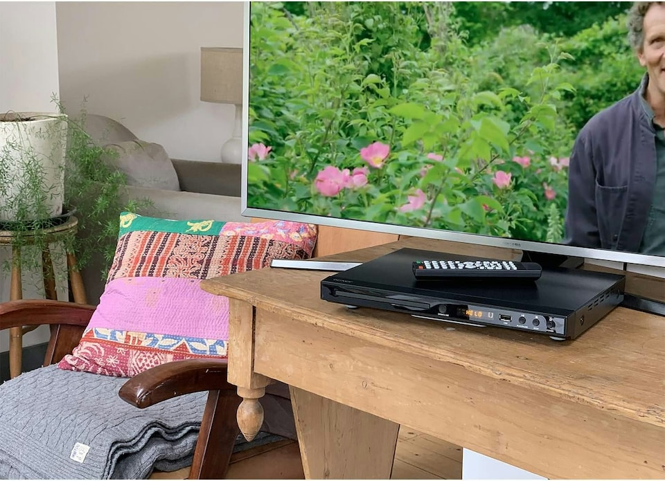 image 1 of Denver DVH-1245 Multi Region/All Region & Upscaling DVD player 1080p With Display, HDMI, USB & Built-In Dolby Digital Surround Sound Decoder