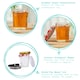 image 2 of Argon Tableware Glass Jam Jars with Blue Gingham Lids - 30ml - Pack of 6