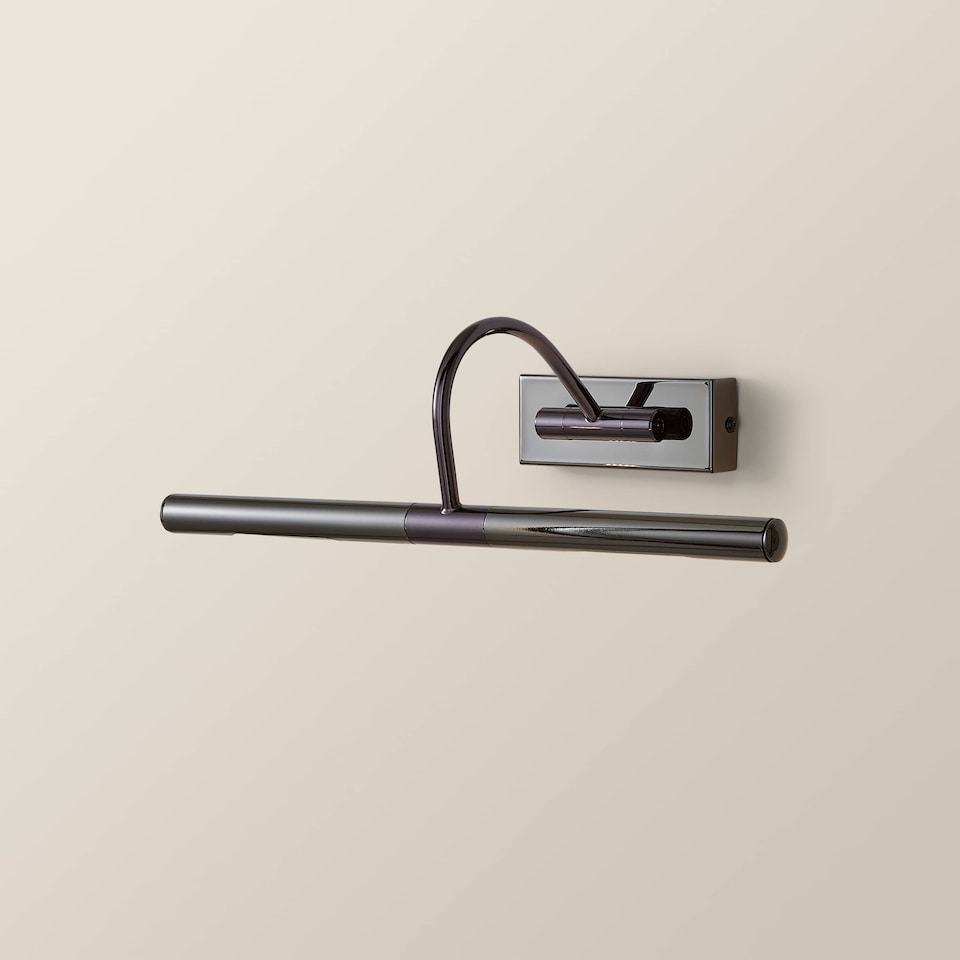 image 1 of ValueLights Modern Adjustable Black Chrome Picture Wall Light | Black