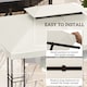 image 4 of Outsunny 3x4m Gazebo Replacement Roof Canopy 2 Tier Top UV Cover Patio Cream