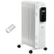 image 1 of HOMCOM 2000W Oil Filled Radiator Heater w/ 3 Heat Settings Remote Control White
