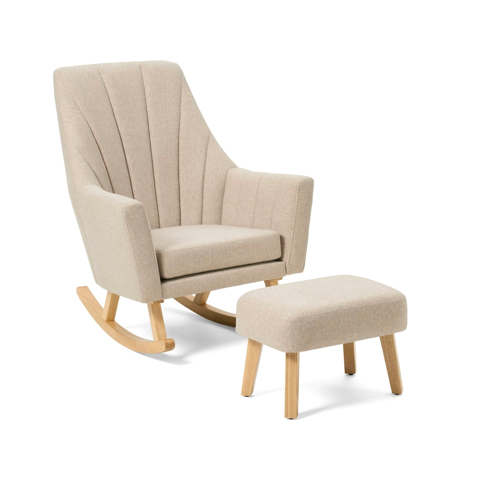 image 1 of Tutti Bambini Jonah Rocking Chair & Foot Stool - Stone