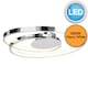 image 2 of First Choice Lighting Polished Chrome LED Swirl Flush Fitting Chrome